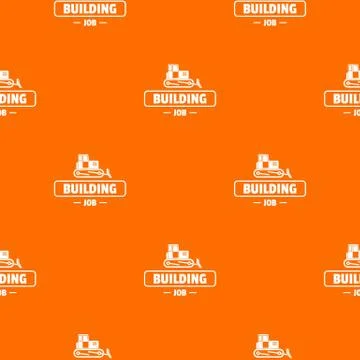 Construction pattern vector orange Stock Illustration