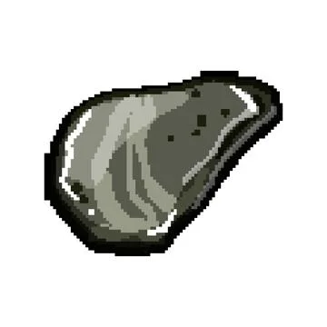 Construction pebble stone pixel art vector illustration Stock Illustration