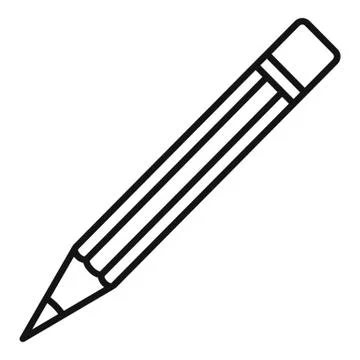 Construction pencil icon, outline style Stock Illustration