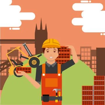 Construction people workers イラスト素材