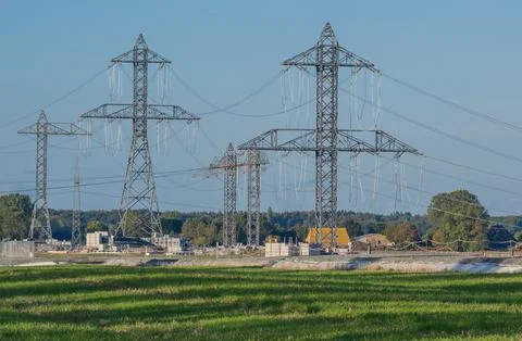 Construction of a phase shifter system to specifically control current flows Stockfoto's