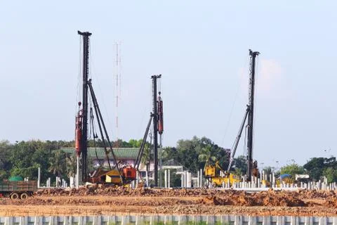 Construction piling Stock Photos