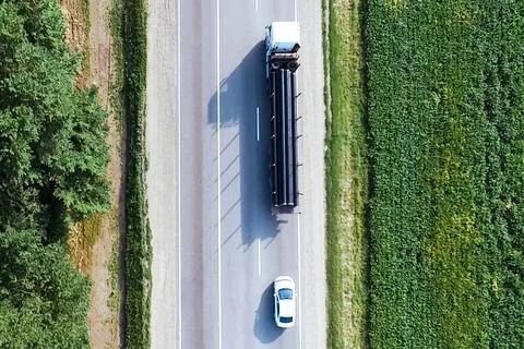 Construction of the pipeline. Shipping. Stock Photos