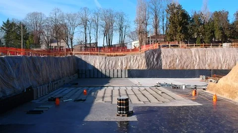 Construction pit Stock Footage 88147111