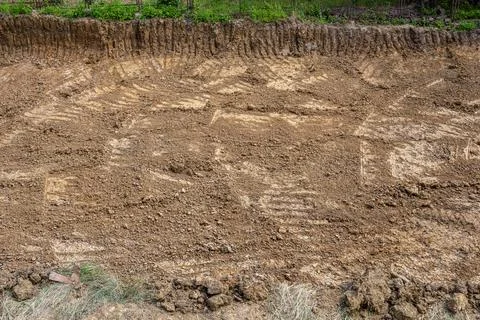 Construction pit for the foundation Stock Photos