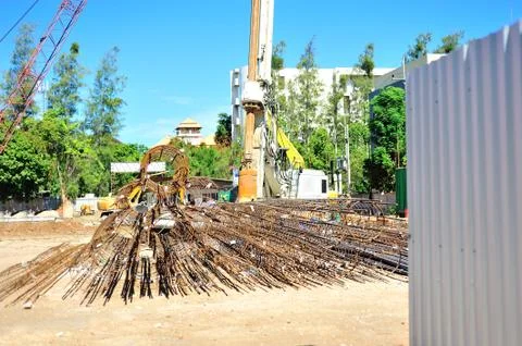 Construction place Stock Photos