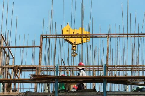 Construction place Stock Photos