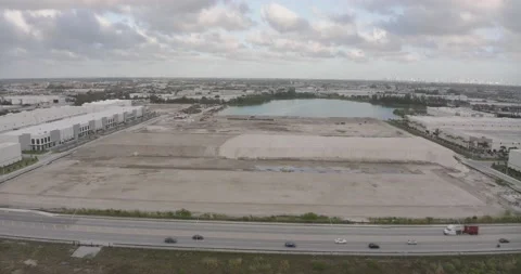 Construction plain space ready for building in Doral Miami Stock Footage 232793251