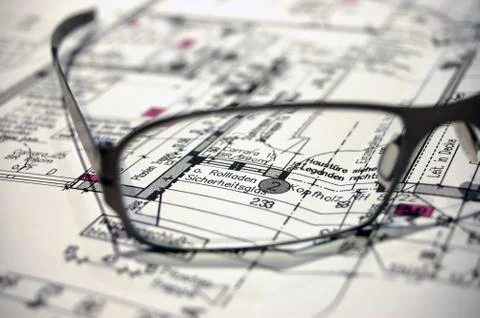 Construction plan Stock Photos