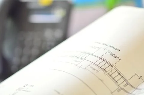 Construction plan Stock Photos