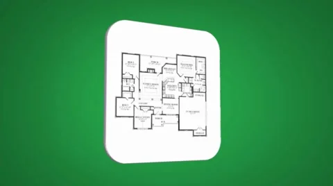 Construction Plan - Transition Blueprint - green 01 Stock Footage 62178612