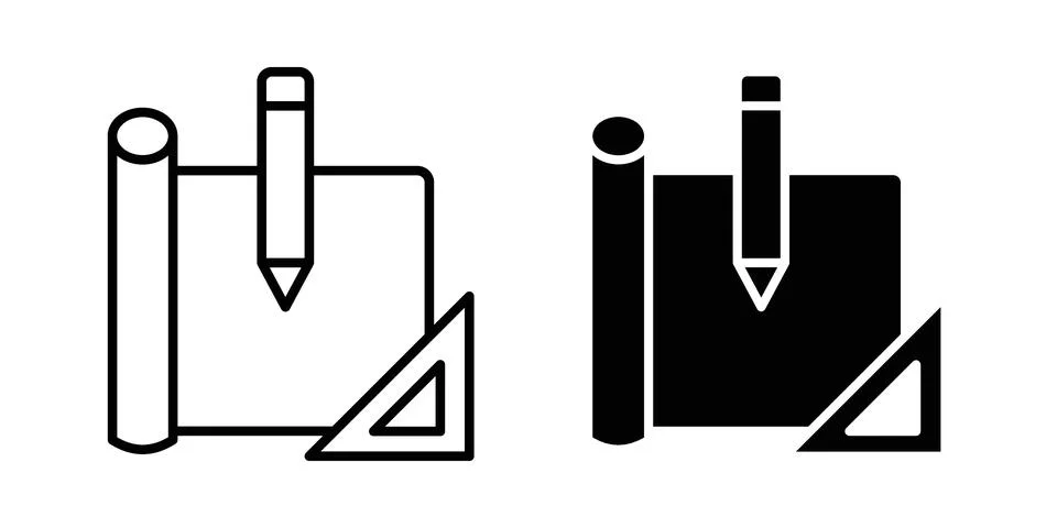 Construction plans icon vector design. EPS10 Stock Illustration