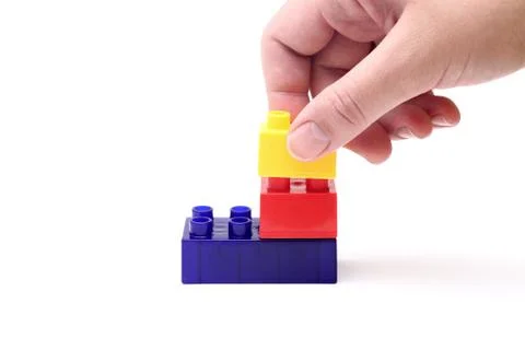 Construction plastic blocks Stock Photos