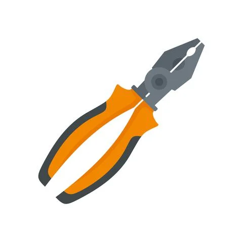 Construction pliers icon flat isolated vector Illustrazione stock