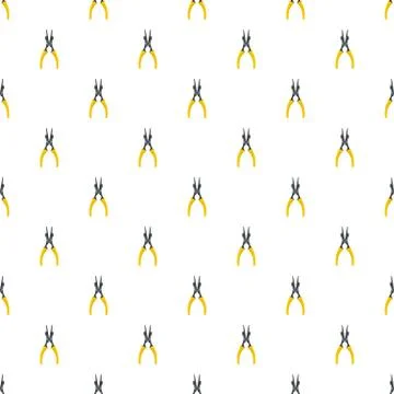 Construction pliers pattern seamless vector Stock Illustration