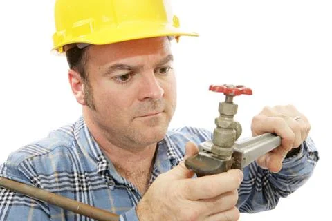 Construction Plumber Closeup Stock Photos