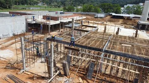 Construction of a polyclinic in Ilheus Stock Photos