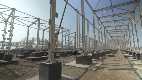 Construction in port Taman 動画素材 123785884