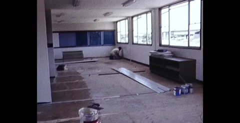Construction of Portable Classrooms for a New School in Australia - 1982 Stock Footage 260525301