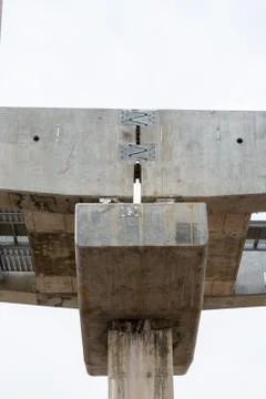 Construction of post of electric train Stock Photos