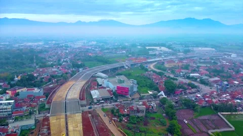 The Construction Process of the Cileunyi Interchange on the Cisumdawu Toll Road Stock Footage 169019511