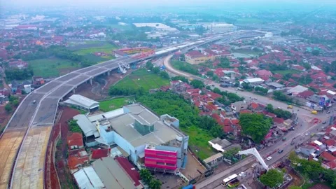 The Construction Process of the Cileunyi Interchange on the Cisumdawu Toll Road Stock Footage 169022603