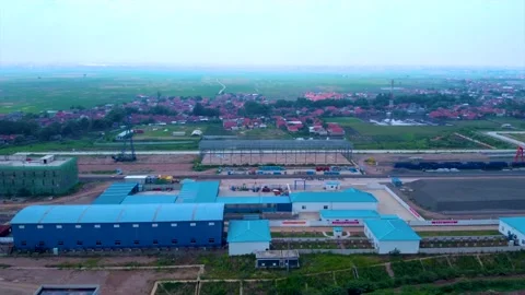 The Construction Process of the Jakarta-Bandung High Speed Rail Depot Video stock 169002898