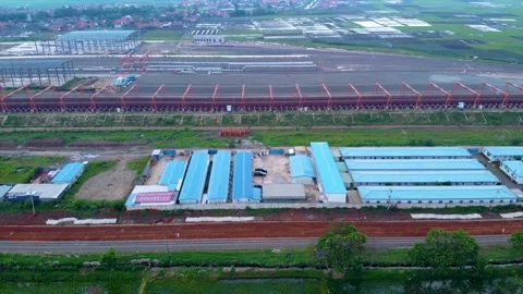 The Construction Process of the Jakarta-Bandung High Speed Rail Depot Stock Footage 169004540