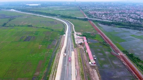 The Construction Process of the Jakarta-Bandung High Speed Rail Depot Stock Footage 169008507