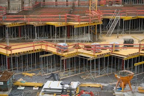 Construction process. Work. Stock Photos