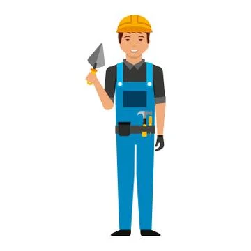 Construction professional avatar character Illustrazione stock