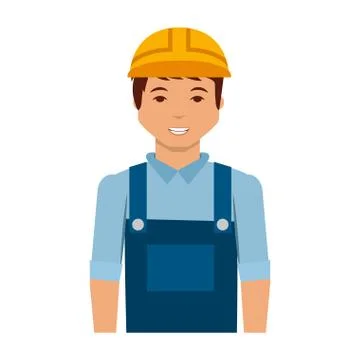 Construction professional avatar character 스톡 일러스트