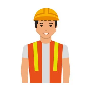 Construction professional avatar character 스톡 일러스트
