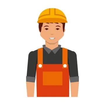 Construction professional avatar character Illustrazione stock