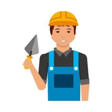 Construction professional avatar character Illustrazione stock