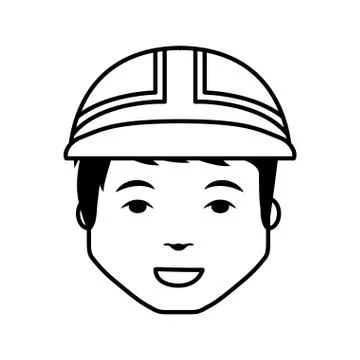 Construction professional avatar character 스톡 일러스트