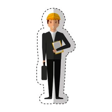 Construction professional avatar character イラスト素材