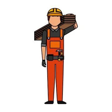 Construction professional avatar character Illustrazione stock