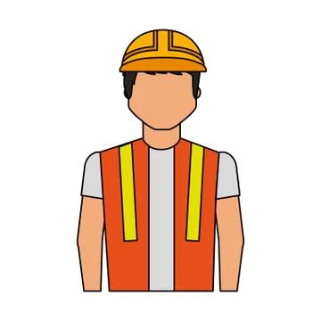 Construction professional avatar character Illustrazione stock