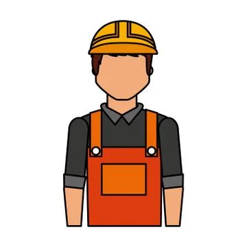 Construction professional avatar character 스톡 일러스트