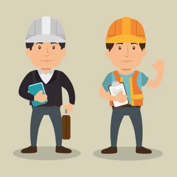 Construction professional avatar character イラスト素材