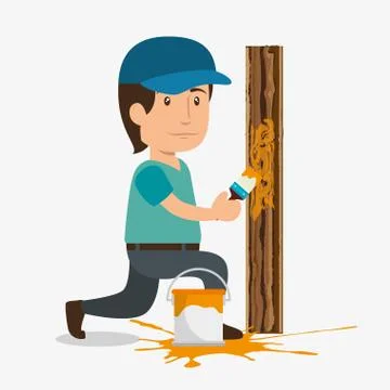 Construction professional avatar character 스톡 일러스트