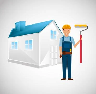 Construction professional avatar character イラスト素材