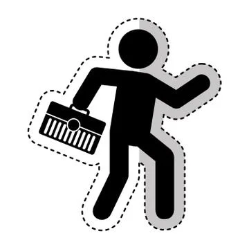 Construction professional avatar silhouette 스톡 일러스트