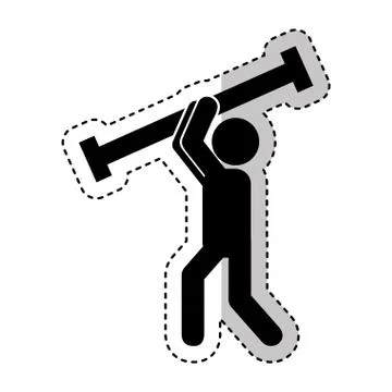 Construction professional avatar silhouette Stock Illustration