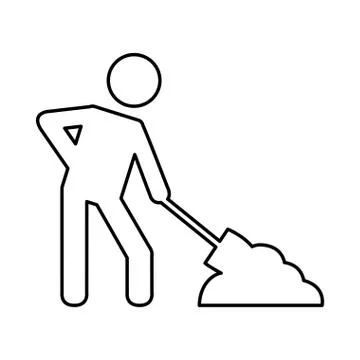 Construction professional avatar silhouette Stock Illustration