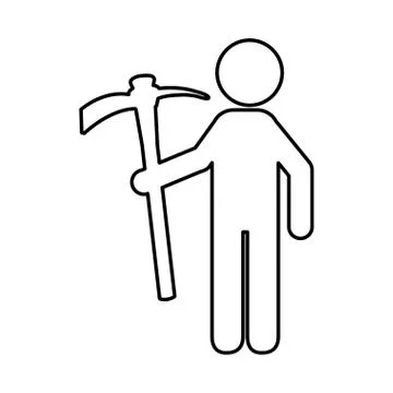 Construction professional avatar silhouette Illustrazione stock