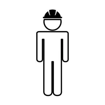 Construction professional avatar silhouette イラスト素材
