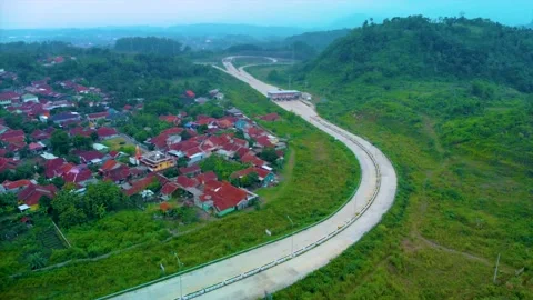 Construction Progress Cimalaka Toll Gate and Interchange, Cisumdawu Toll Road Stock Footage 169024567