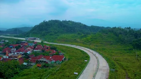 Construction Progress Cimalaka Toll Gate and Interchange, Cisumdawu Toll Road Stock Footage 169025588